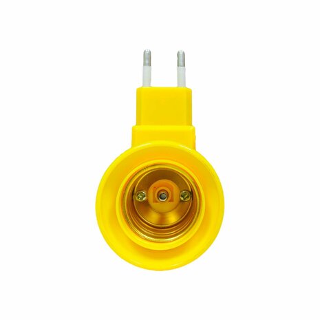 Stekker EU met E27 fitting + aan/uit schakelaar mix 5 stuks