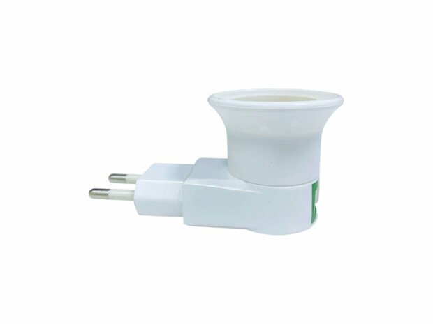 Stekker EU met E27 fitting + aan/uit schakelaar mix 5 stuks