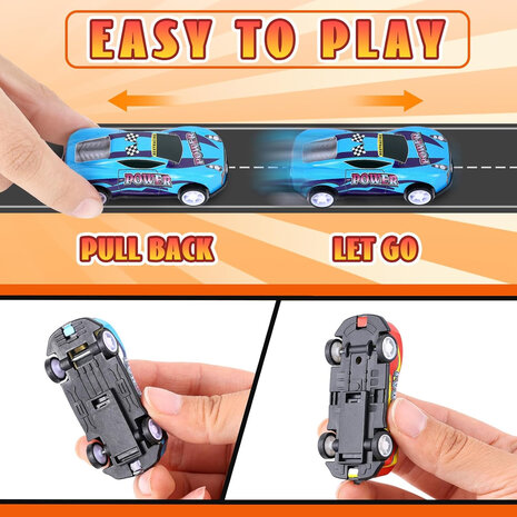 Pull Back Cars Collectie set - 20 verschillende mini auto&#039;s - terugtrekkende aandrijving