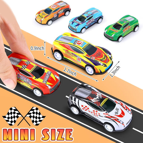 Pull Back Cars Collectie set - 20 verschillende mini auto&#039;s - terugtrekkende aandrijving