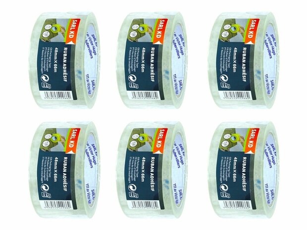 Premium Verpakkingstape transparant doorzichtig 48mm x 66m - Plakband - dozentape