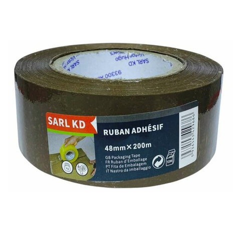 Premium Verpakkingstape Bruin 48mm x 200m - Plakband - dozentape
