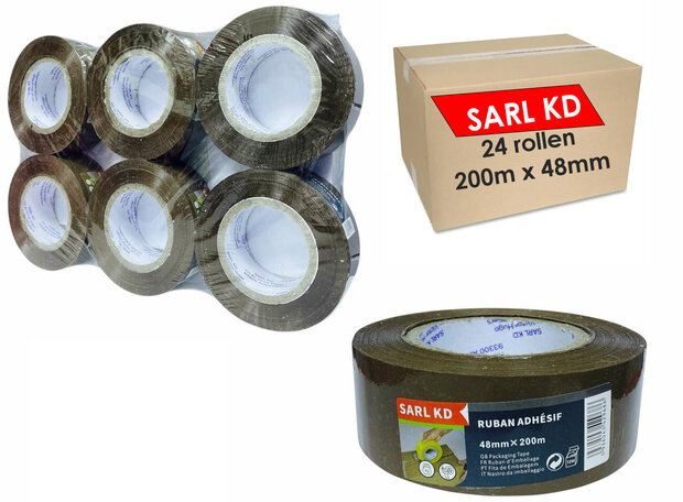 Premium Verpakkingstape Bruin 48mm x 200m - Plakband - dozentape