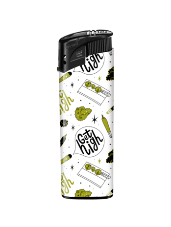 Aanstekers met Ganja Weed Print - 50 stuks - cannabis design lighters TOM&reg;