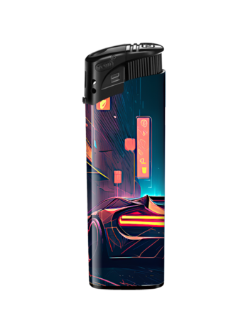 TOM&reg; Night Rider Aanstekers &ndash; Stoere Auto Print Aanstekers (50 stuks) &ndash; Navulbaar &amp; Verstelbaar vlam