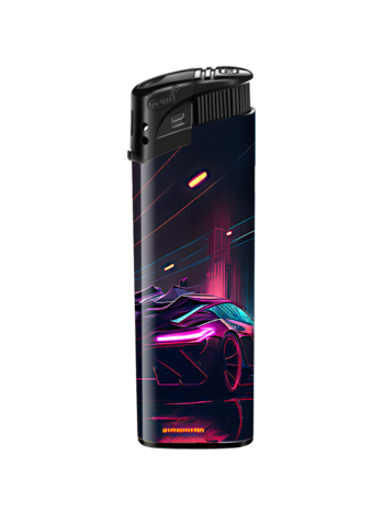 TOM&reg; Night Rider Aanstekers &ndash; Stoere Auto Print Aanstekers (50 stuks) &ndash; Navulbaar &amp; Verstelbaar vlam