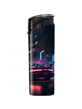 TOM&reg; Night Rider Aanstekers &ndash; Stoere Auto Print Aanstekers (50 stuks) &ndash; Navulbaar &amp; Verstelbaar vlam