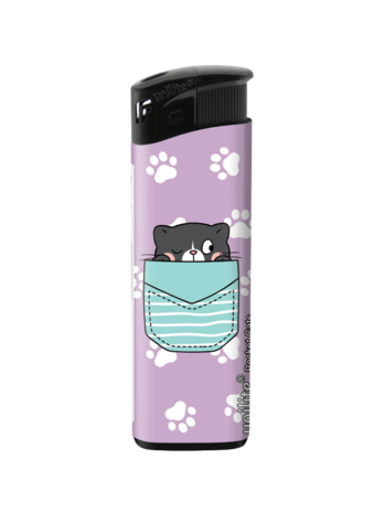 Unilite Aanstekers Pocket Cats &ndash; Schattige  katten print - Fix Flame Aanstekers 50 stuks per tray