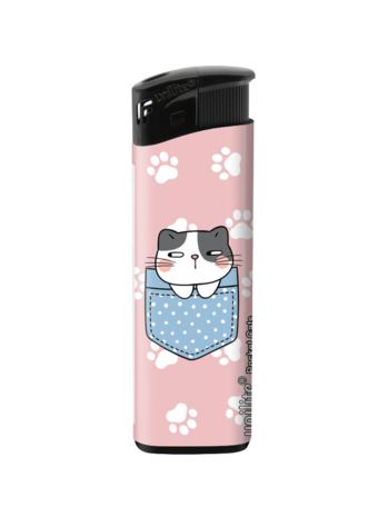 Unilite Aanstekers Pocket Cats &ndash; Schattige  katten print - Fix Flame Aanstekers 50 stuks per tray