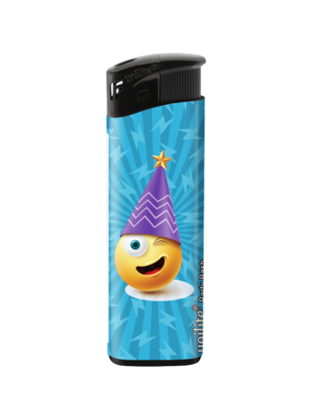 Unilite Emoji Print Aanstekers - Vrolijke Party Bash Aansteker - Navulbare Fix Flame  - 50 stuks per tray