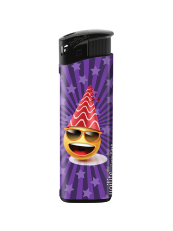 Unilite Emoji Print Aanstekers - Vrolijke Party Bash Aansteker - Navulbare Fix Flame  - 50 stuks per tray
