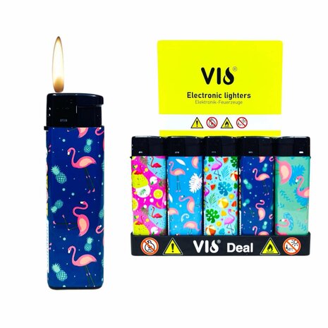 Flamingo Aansteker &ndash; 50 stuks Navulbaar &amp; Verstelbaar aanstekers