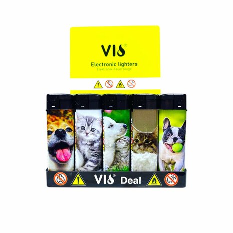 Schattige Dieren aanstekers - Navulbaar &amp; Verstelbaar aansteker - 50 stuks