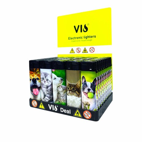 Schattige Dieren aanstekers - Navulbaar &amp; Verstelbaar aansteker - 50 stuks