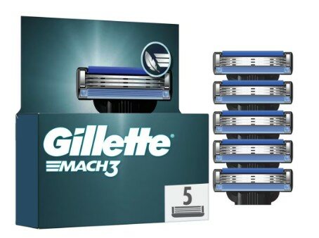 Gillette Mach 3 Razor Blades 5 Pieces
