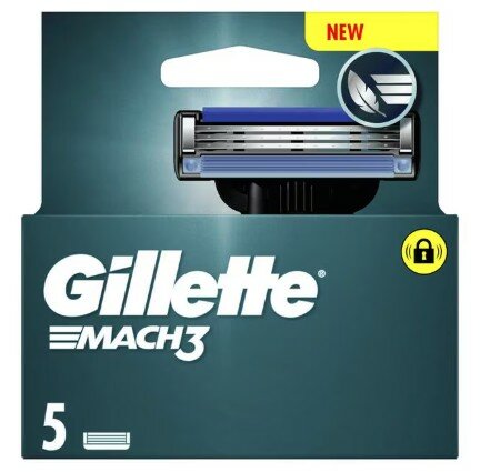 Gillette Mach 3 Razor Blades 5 Pieces