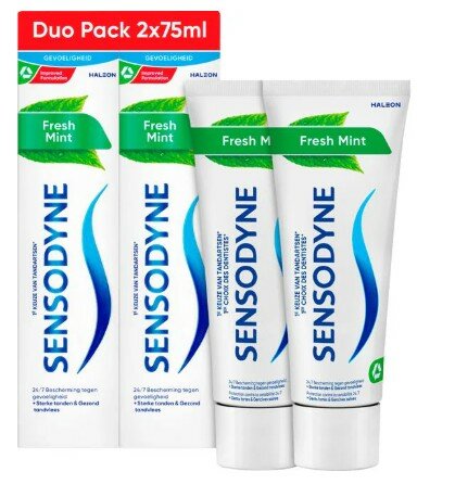 Sensodyne Fresh Mint Tandpasta 2x75ml - voor gevoelige tanden