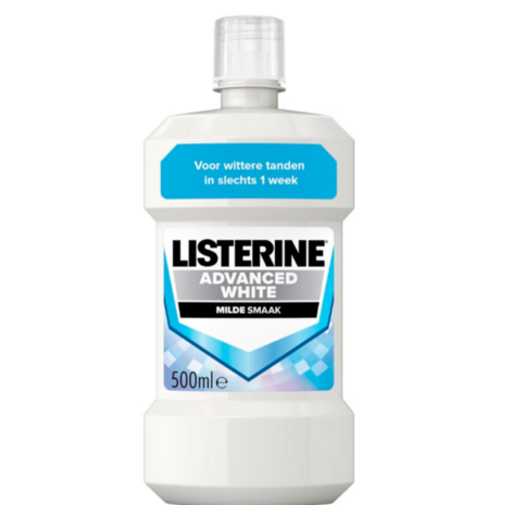 Listerine Advanced White Milde Smaak mondwater 500ml