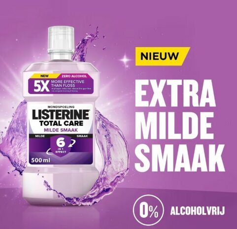 Listerine Total Care Milde Smaak Mondwater 500ML