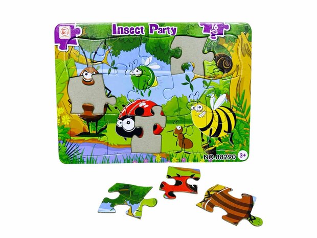 Educational puzzle Insects jigsaw puzzle 16 pieces