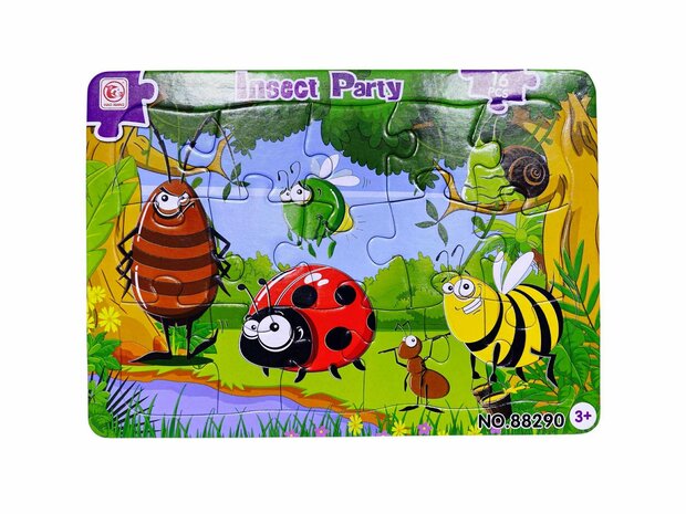 Educational puzzle Insects jigsaw puzzle 16 pieces