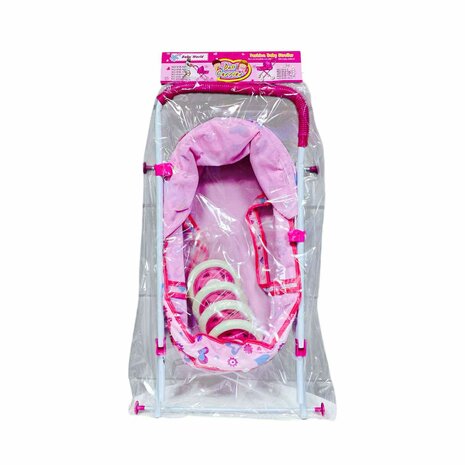 Poppenwagen roze gestipt - Roze Luipaard