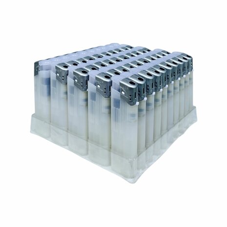 Printable Lighters - White Transparent 50 pieces - Adjustable &amp; refillable