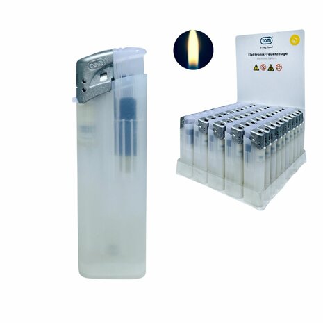 Printable Lighters - White Transparent 50 pieces - Adjustable &amp; refillable