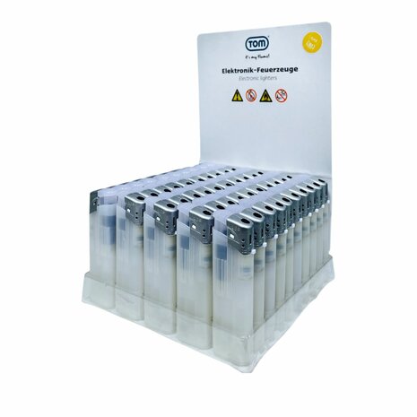 Printable Lighters - White Transparent 50 pieces - Adjustable &amp; refillable