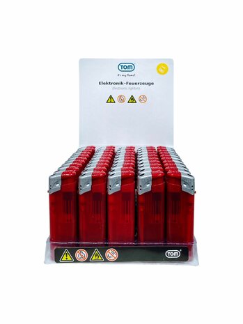 Printable Lighters - Red Transparent 50 pieces - Adjustable &amp; refillable