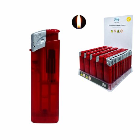 Printable Lighters - Red Transparent 50 pieces - Adjustable &amp; refillable