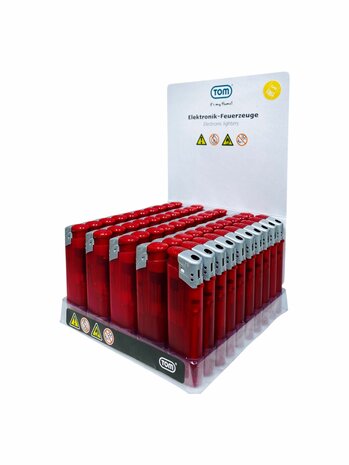 Printable Lighters - Red Transparent 50 pieces - Adjustable &amp; refillable