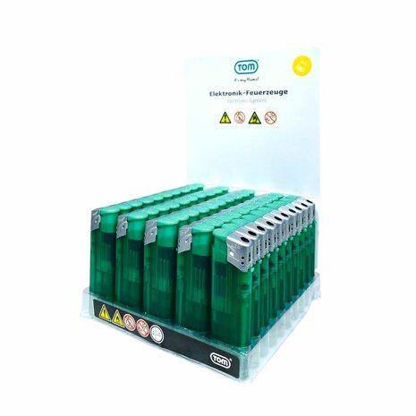 Printable Lighters - Dark Green Transparent 50 pieces - Adjustable &amp; refillable