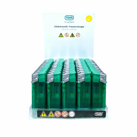 Printable Lighters - Dark Green Transparent 50 pieces - Adjustable &amp; refillable