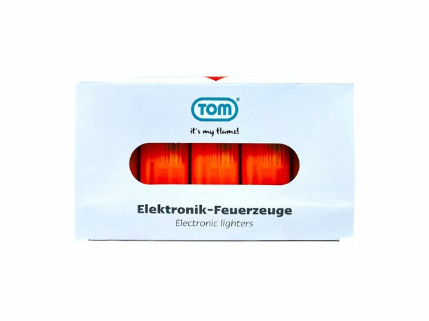 Aanstekers Bedrukbaar - Oranje Transparant 50 stuks - Verstelbare &amp; navulbaar