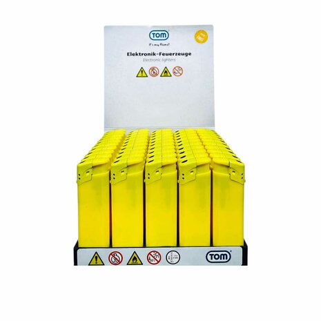 Yellow Printable Lighter Blank - Pack of 50 - Click System - TOM&reg;