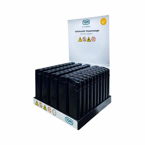Black Printable Lighter Blank - Pack of 50 - Click System - TOM&reg;