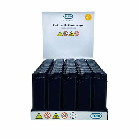 Black Printable Lighter Blank - Pack of 50 - Click System - TOM&reg;