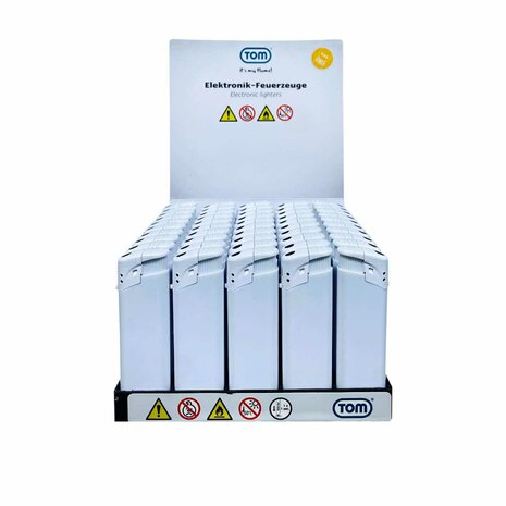 White Printable Lighter Blank - Pack of 50 - Click System - TOM&reg;