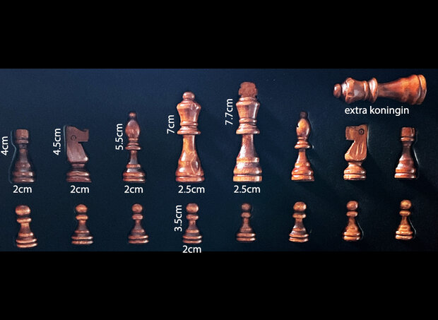 Chess - Professionele Magnetische houten schaakbord 38cm - opvouwbaar