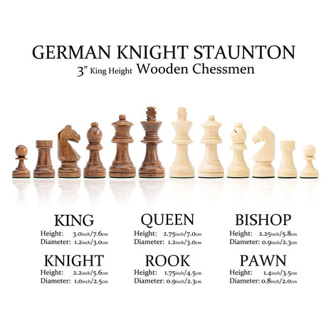 CHess &amp; Checkers Set - Chess and draughts 2in1 - 38X38CM - beech wood