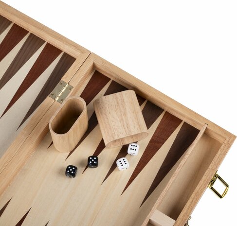 Backgammon Set -massief hout -  47,5 x 38 x 2,7 cm