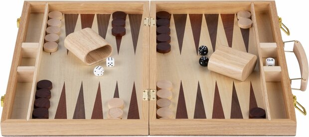 Backgammon Set -massief hout -  47,5 x 38 x 2,7 cm