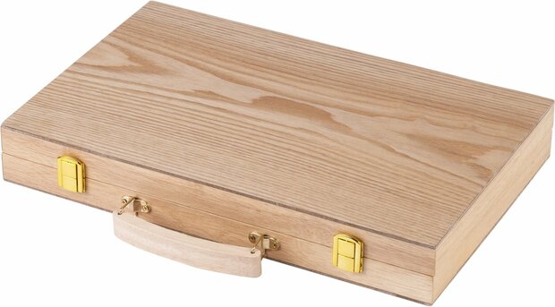 Backgammon Set -massief hout -  47,5 x 38 x 2,7 cm