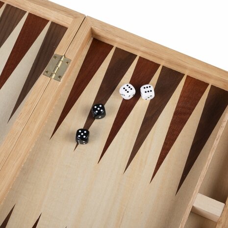 Backgammon Set -massief hout -  47,5 x 38 x 2,7 cm