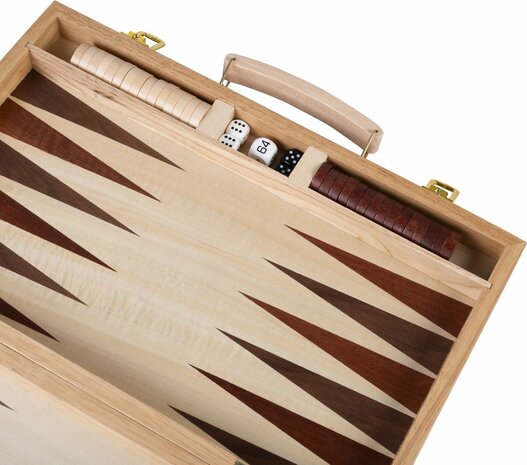 Backgammon Set -massief hout -  47,5 x 38 x 2,7 cm