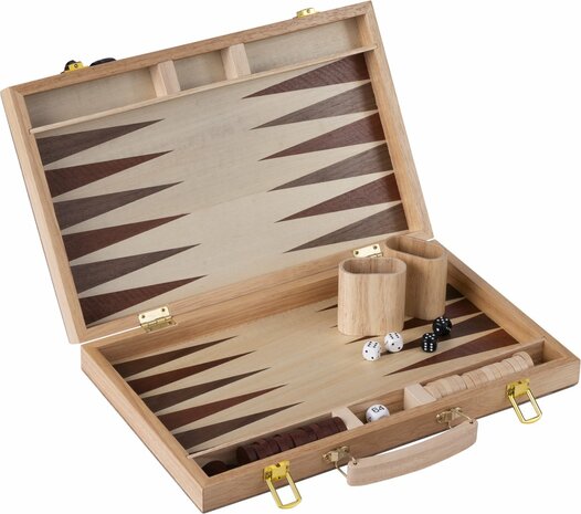 Backgammon Set -massief hout -  47,5 x 38 x 2,7 cm