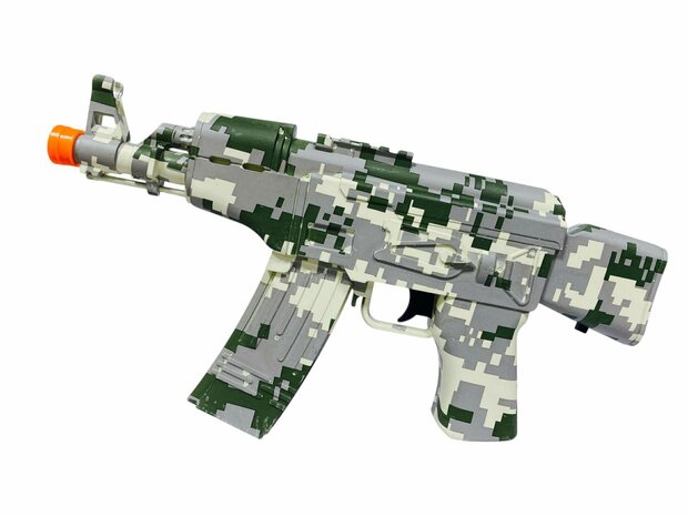 Gel Blaster AK47 Army - Luminous Silencer with LED light - complete set - 45 cm + 2 bags of gel balls