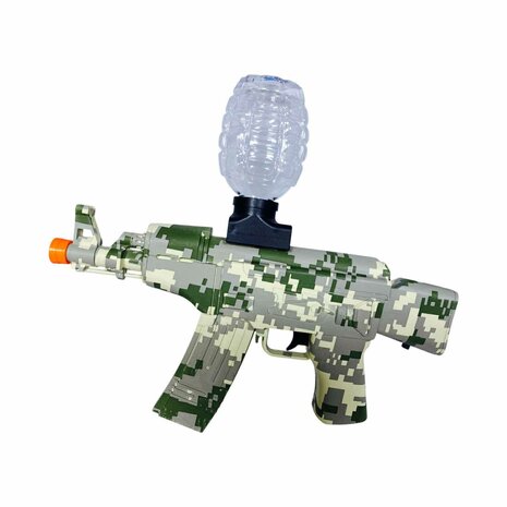 Gel Blaster AK47 Army - Luminous Silencer with LED light - complete set - 45 cm + 2 bags of gel balls