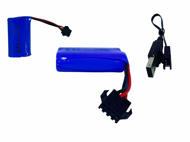 Gel Blaster AK47 Rood - Luminous Silencer met Led licht - compleet set - oplaadbaar - 45 cm + 2 zakjes gelballen